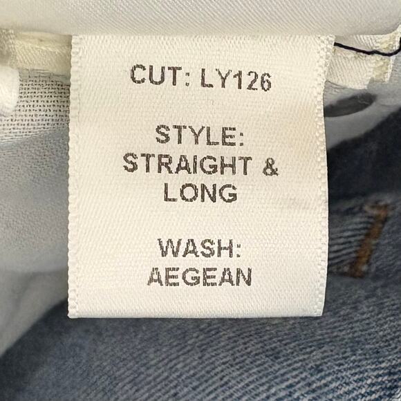Reformation Womens Straight & Long Denim Jeans Aegean Wash Button Fly Size 26 - Picture 5 of 12